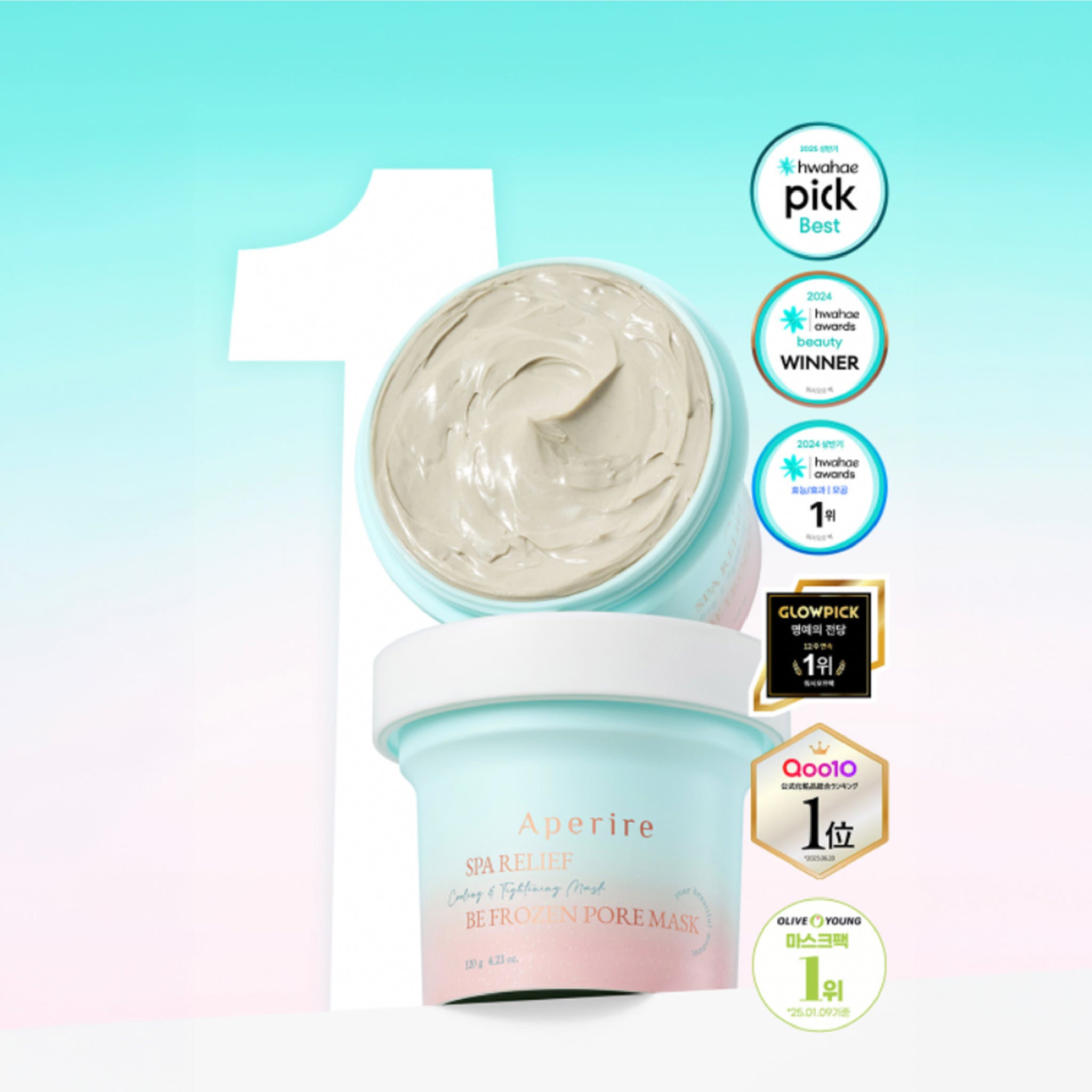 Aperire Spa Relief Be Frozen Pore Mask 200 gr - Mascarilla facial Aperire Spa Relief Be Frozen para poros 200 gr
