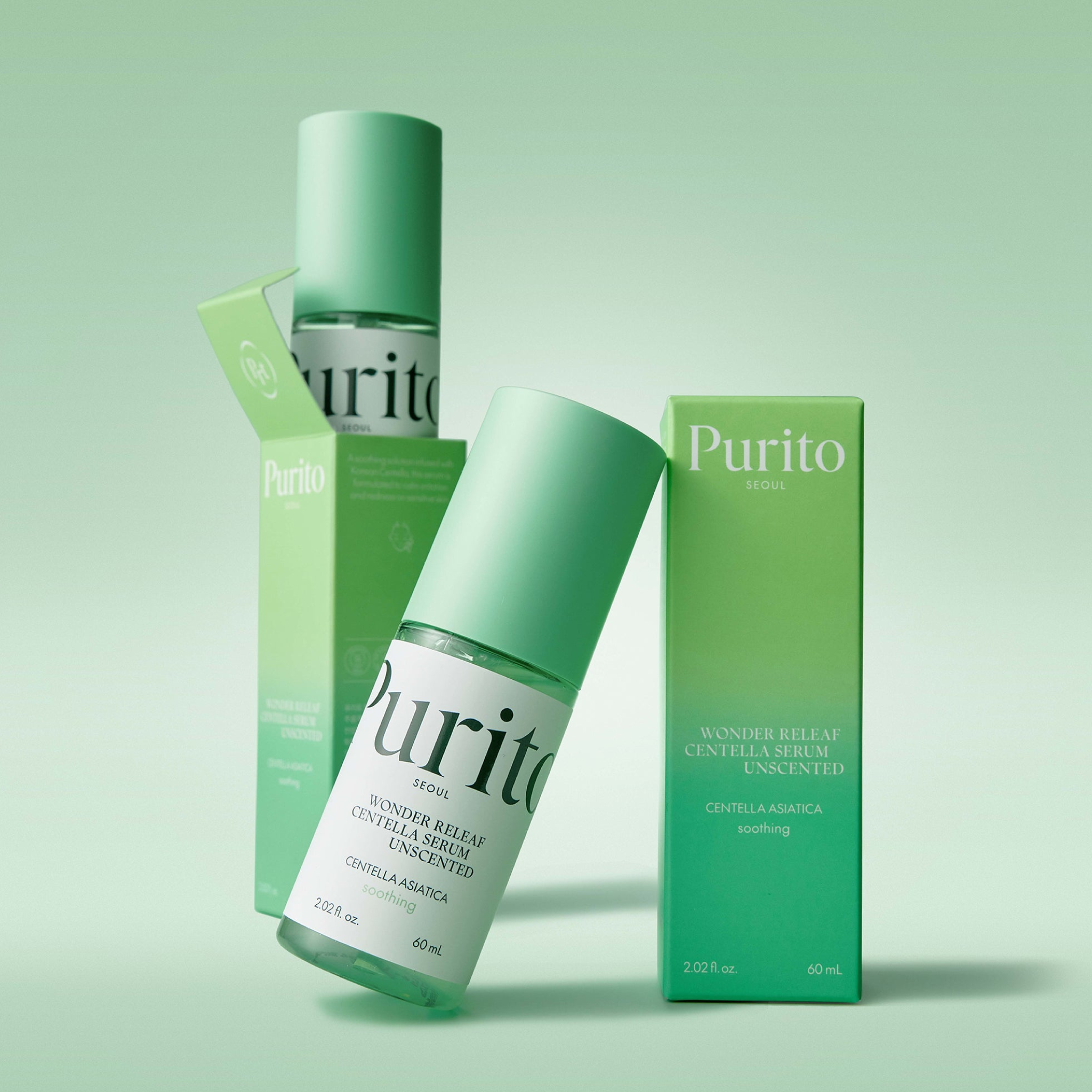 PURITO Wonder Releaf Centella Serum Unscented 60ml - PURITO Wonder Releaf Centella Serum Sin Perfume 60ml